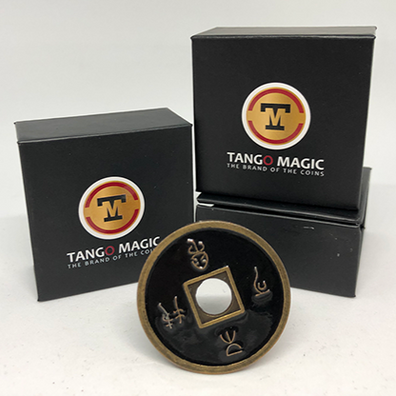 Dollar Size Chinese Coin (Black) by Tango (CH029)